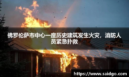 佛罗伦萨市中心一座历史建筑发生火灾，消防人员紧急扑救